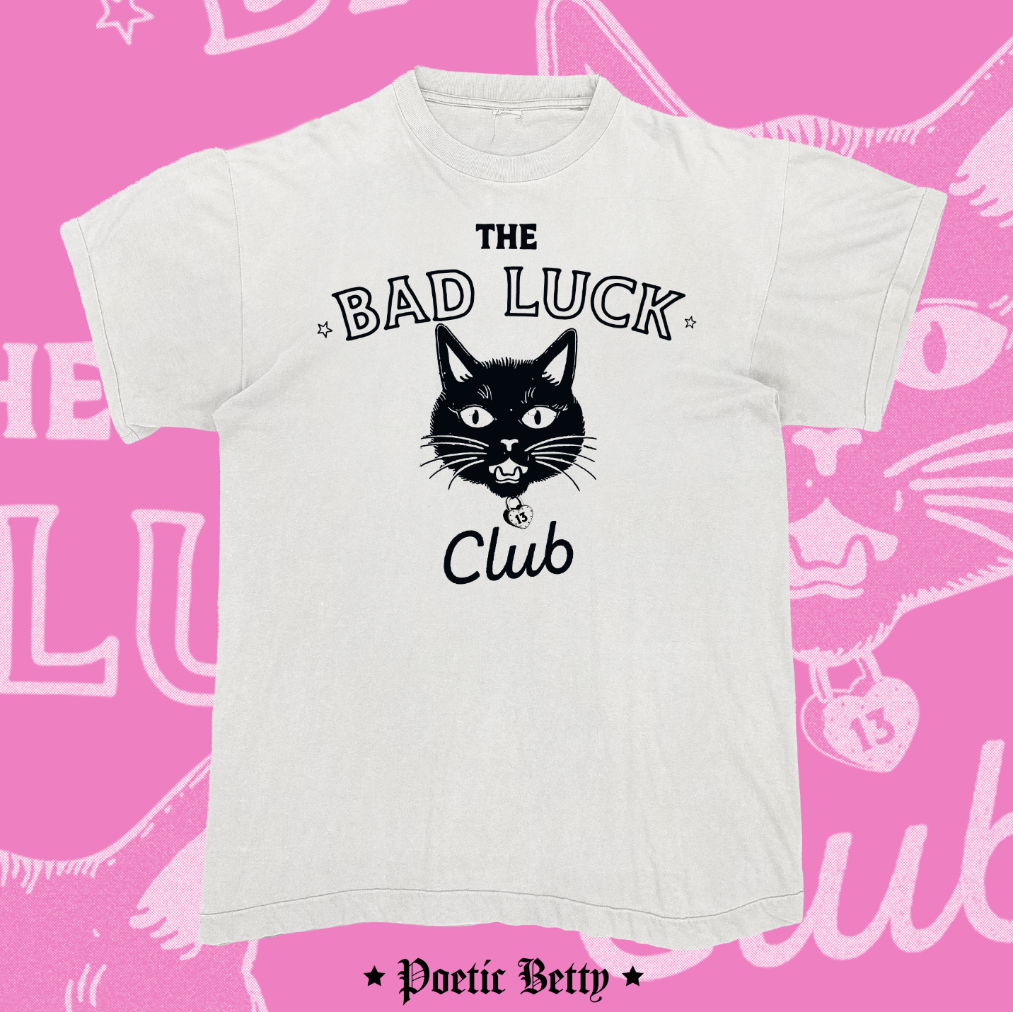 The Bad Luck Club Black Cat Graphic Unisex T-Shirt