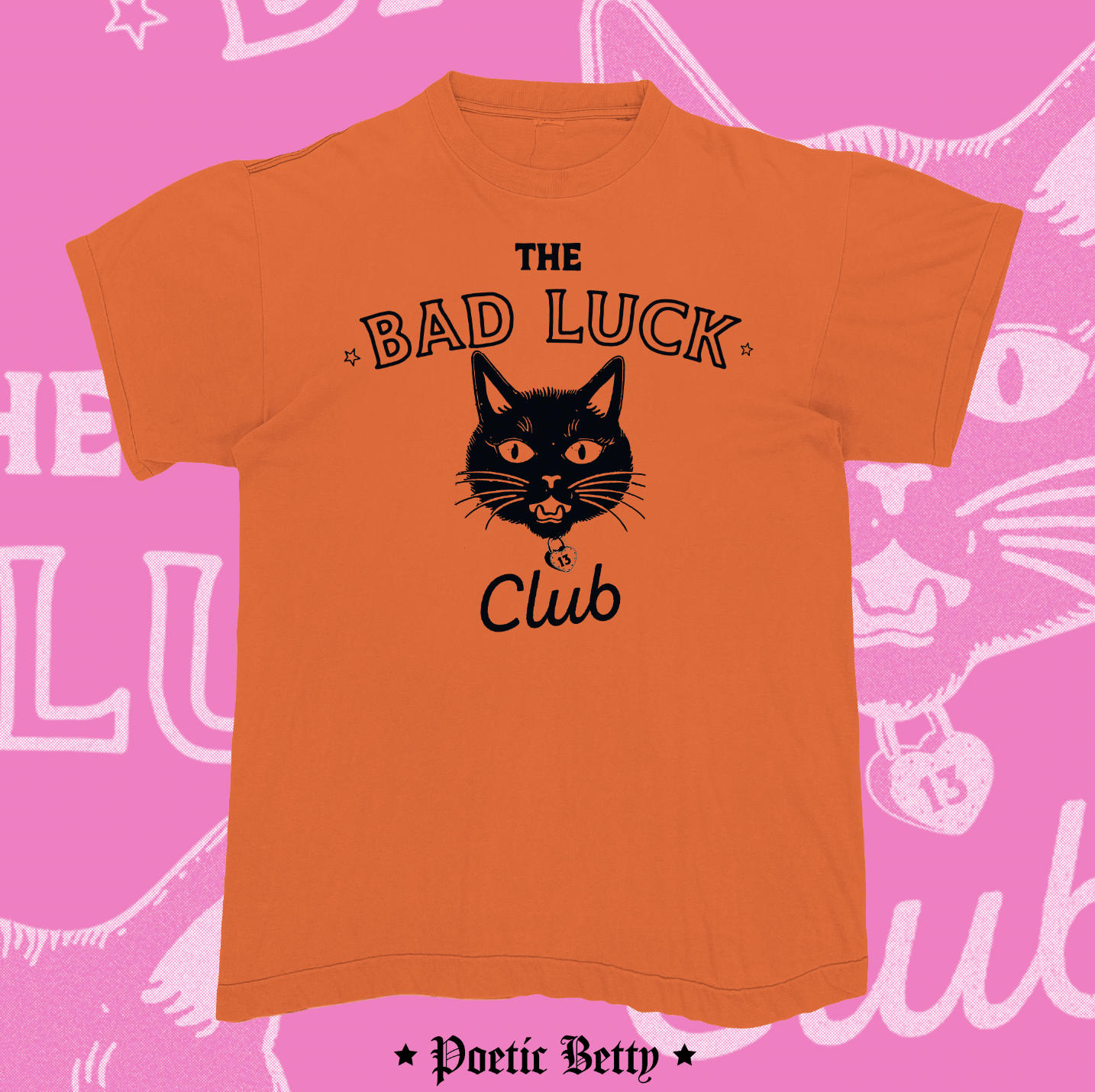 The Bad Luck Club Black Cat Graphic Unisex T-Shirt