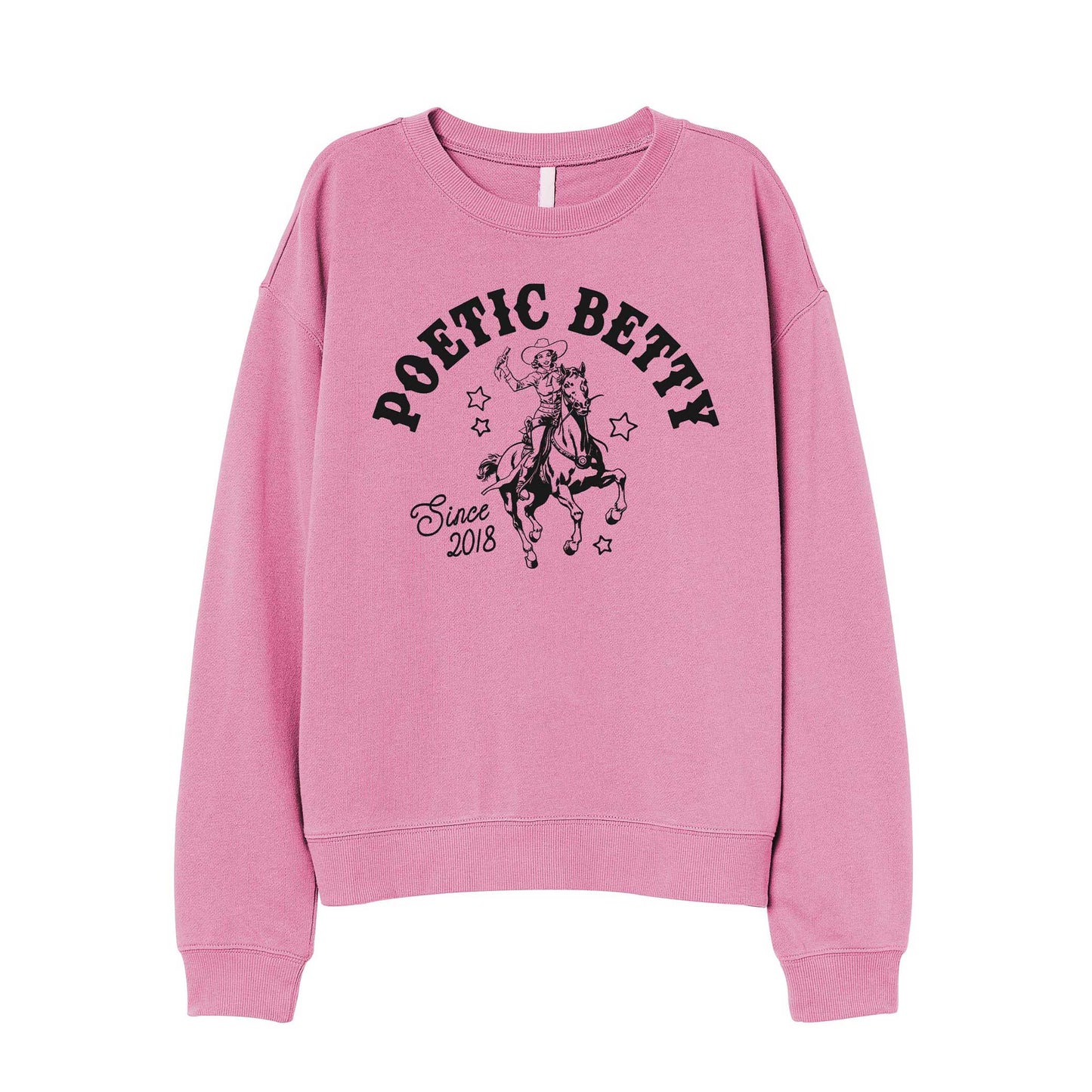 Poetic Betty™ Retro Cowgirl Betty Since 2018 100% Cotton Unisex Sweatshirt