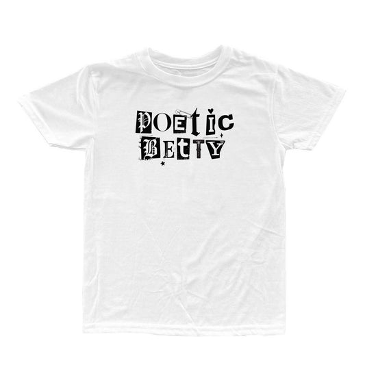 Poetic Betty™ Cut and Paste Emo Logo 100% Cotton Unisex T-Shirt