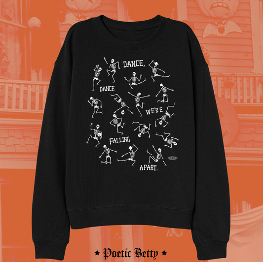 Dance Dance Skeletons Spooky Pop Punk Inspired Spooky Sweatshirt