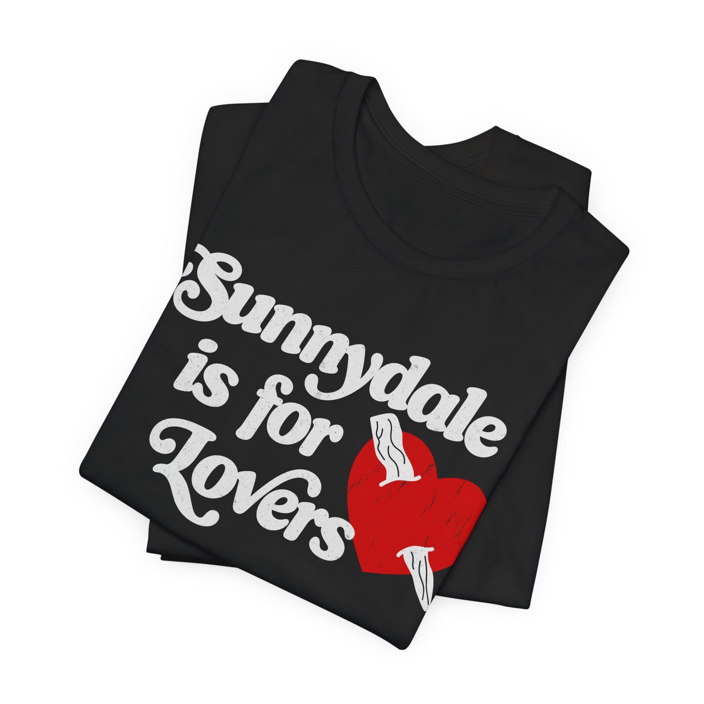 Sunnydale Is for Lovers Buffy Town Heart Black T-Shirt