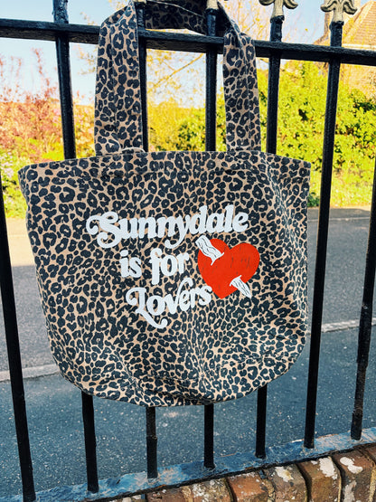 Sunnydale Is For Lovers Leopard Print Tote Bag Recycled 100% Cotton