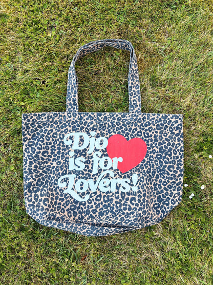 D*jo Is For Lovers Leopard Print Tote Bag Recycled Cotton Limited Run
