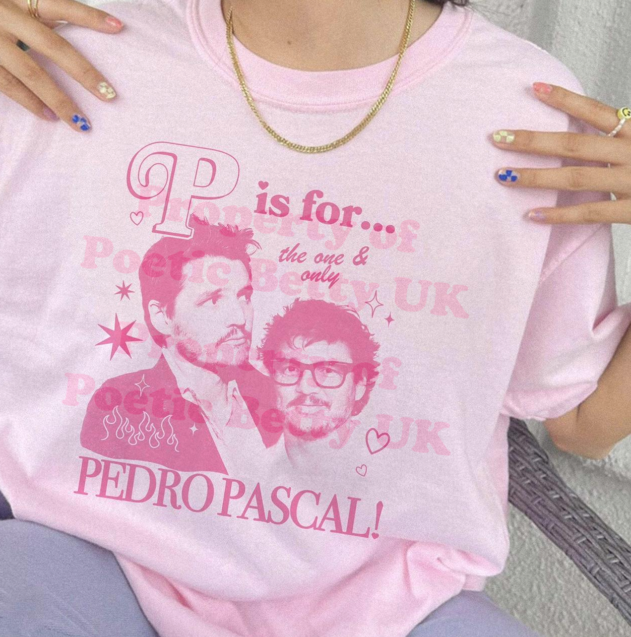 Pedro Pascal Alphabet Cool Daddy Printed Unisex T-Shirt