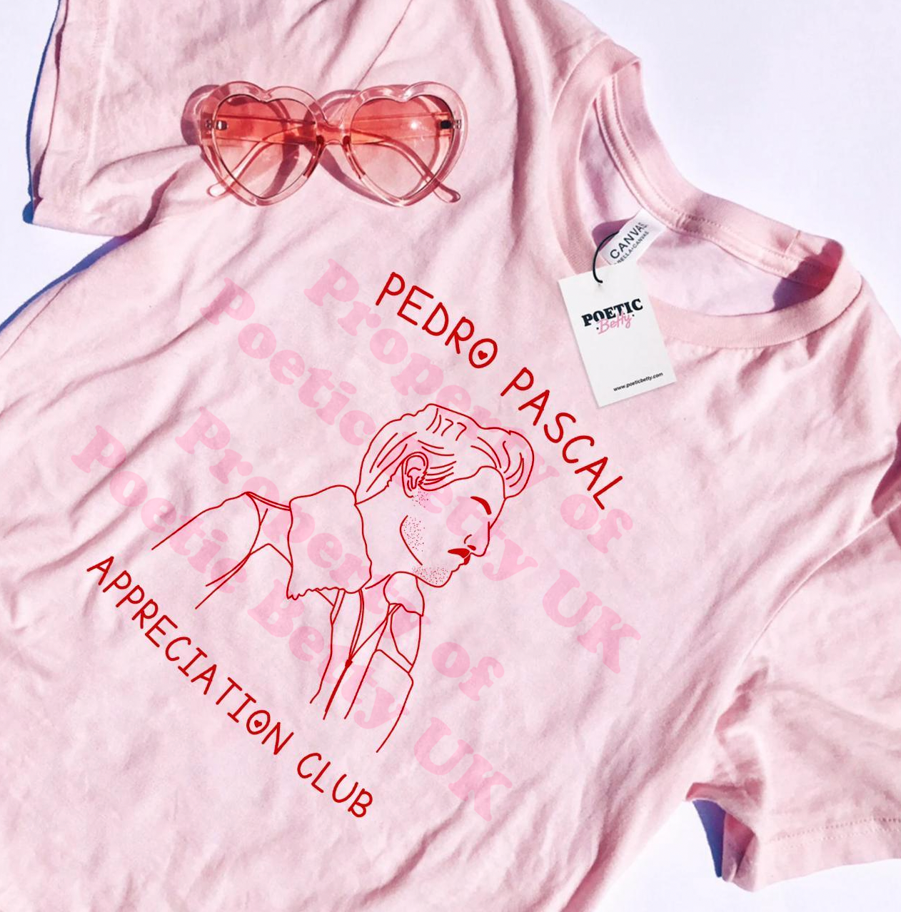 Pedro Pascal Pink Appreciation Club Illustration Unisex T-Shirt