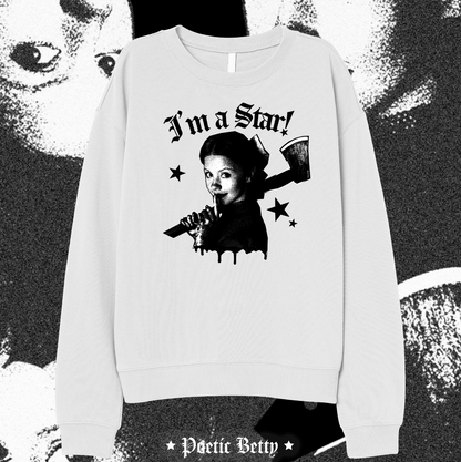 Pearl X I'm a Star Mia Goth Movie Horror Inspired Graphic Sweatshirt
