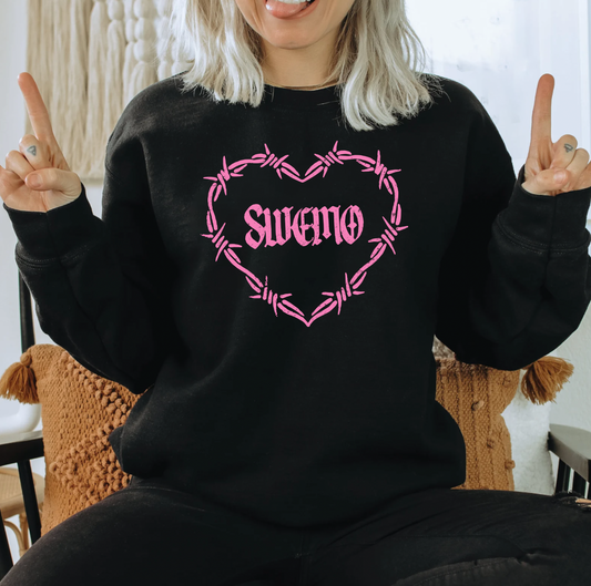 Swemo For Fans of Taylor Swift and Emo Black Unisex Sweatshirt