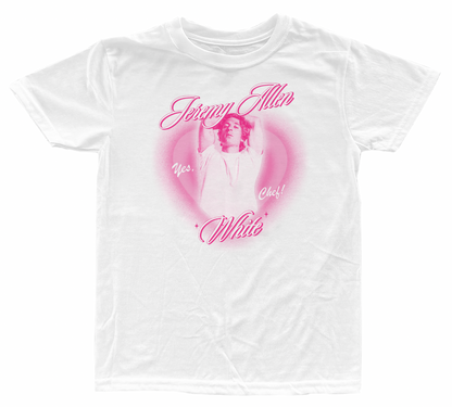 Jeremy Allen White Pink Heart Tribute Yes Chef Inspired Unisex T-Shirt