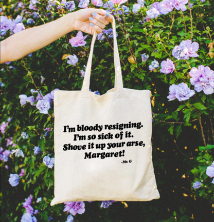 Mr G Summer Heights High Quote Meme Inspired Black Cotton Tote Bag