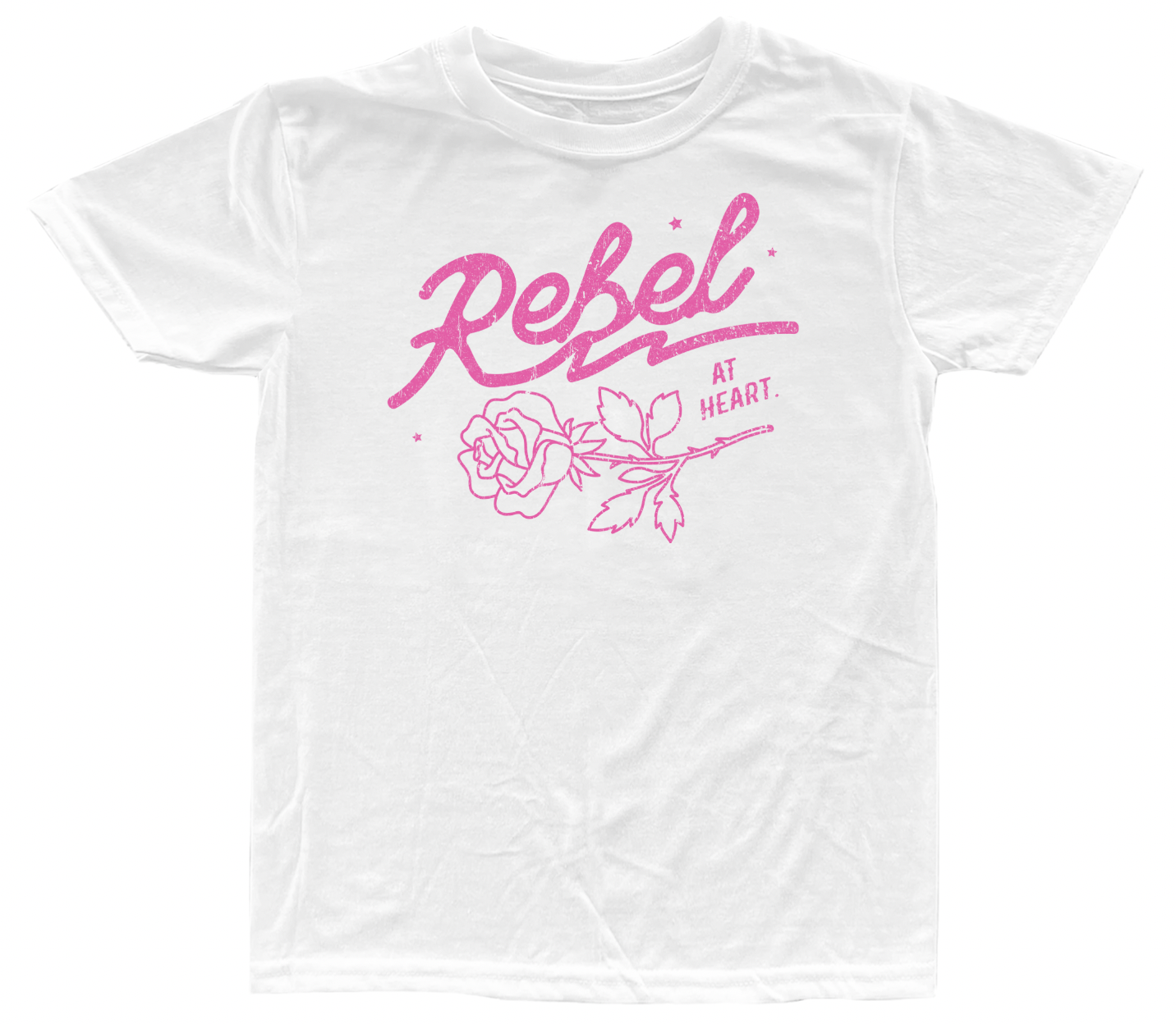 Rebel At Heart Cowgirl Western Rose Alternative Black 100% Cotton T-Shirt