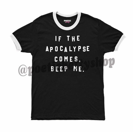 Buffy Slayer Apocalypse Black White Retro Ringer T-Shirt Unisex 100% Cotton