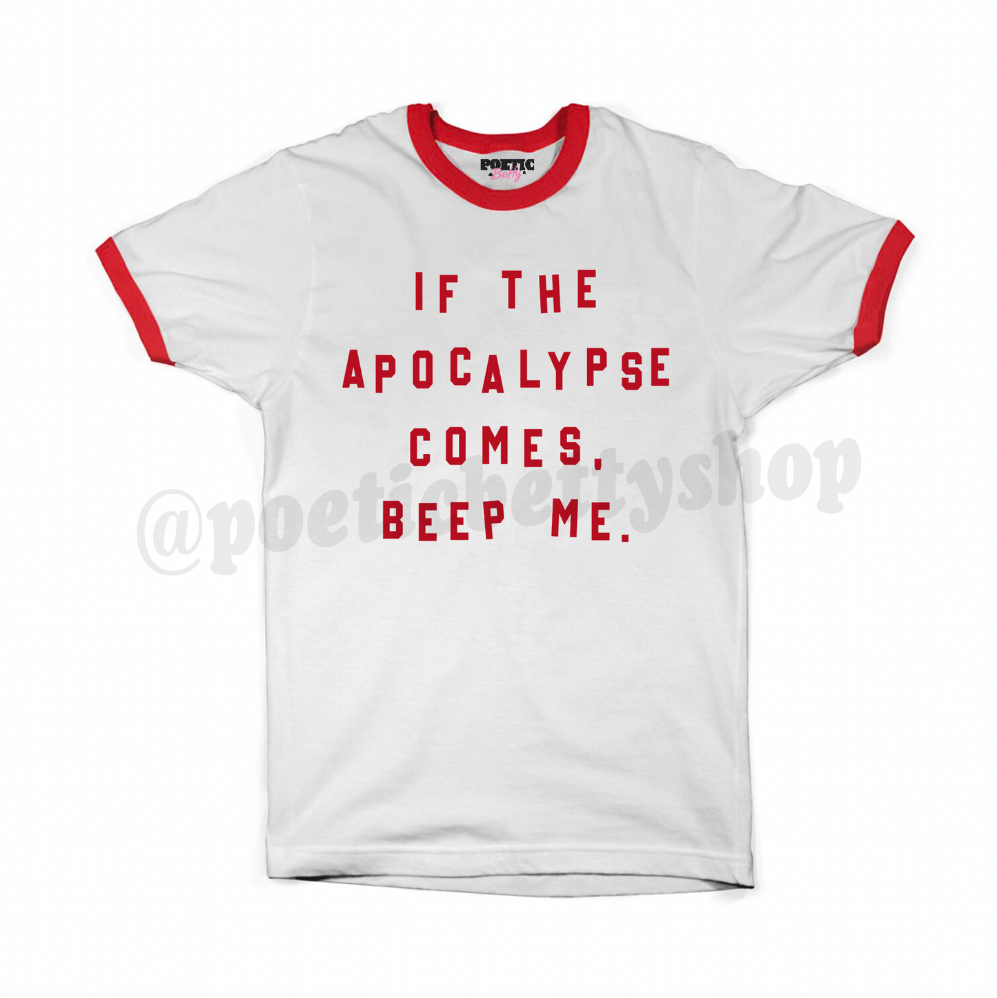 Buffy Slayer Apocalypse Black White Retro Ringer T-Shirt Unisex 100% Cotton