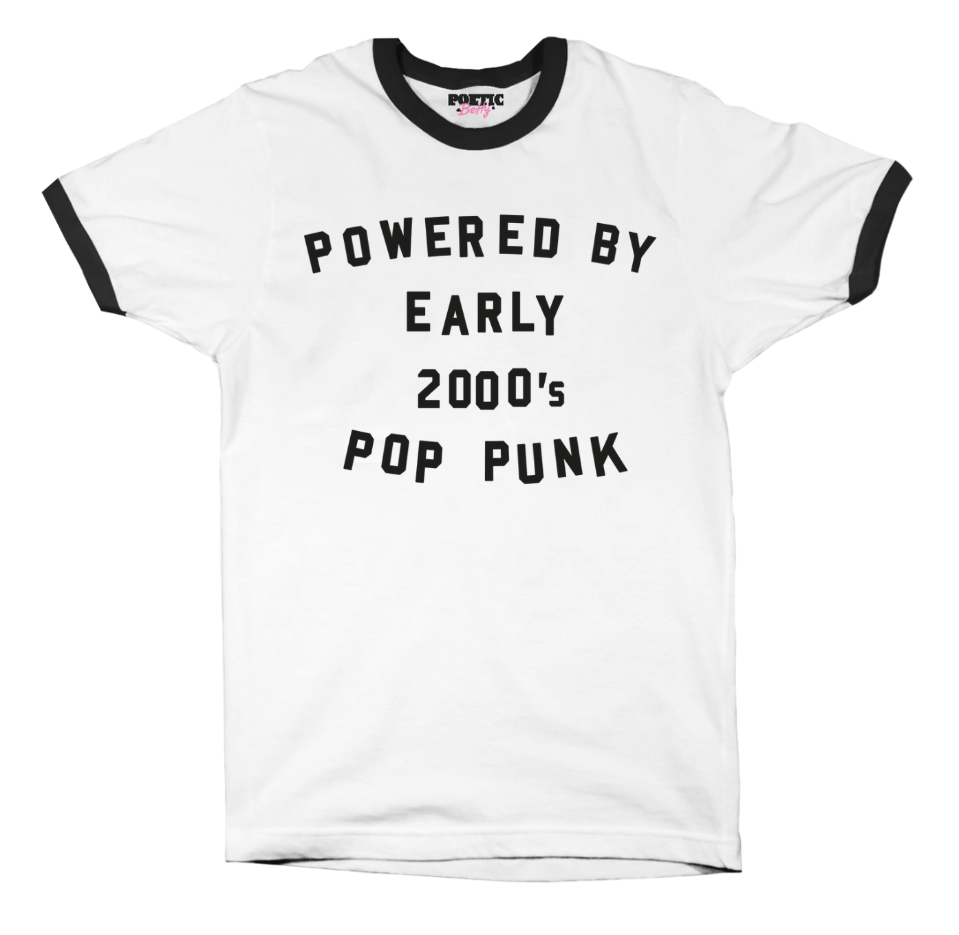 Pop Punk Never Dies Retro Ringer T-Shirt Unisex 100% Cotton