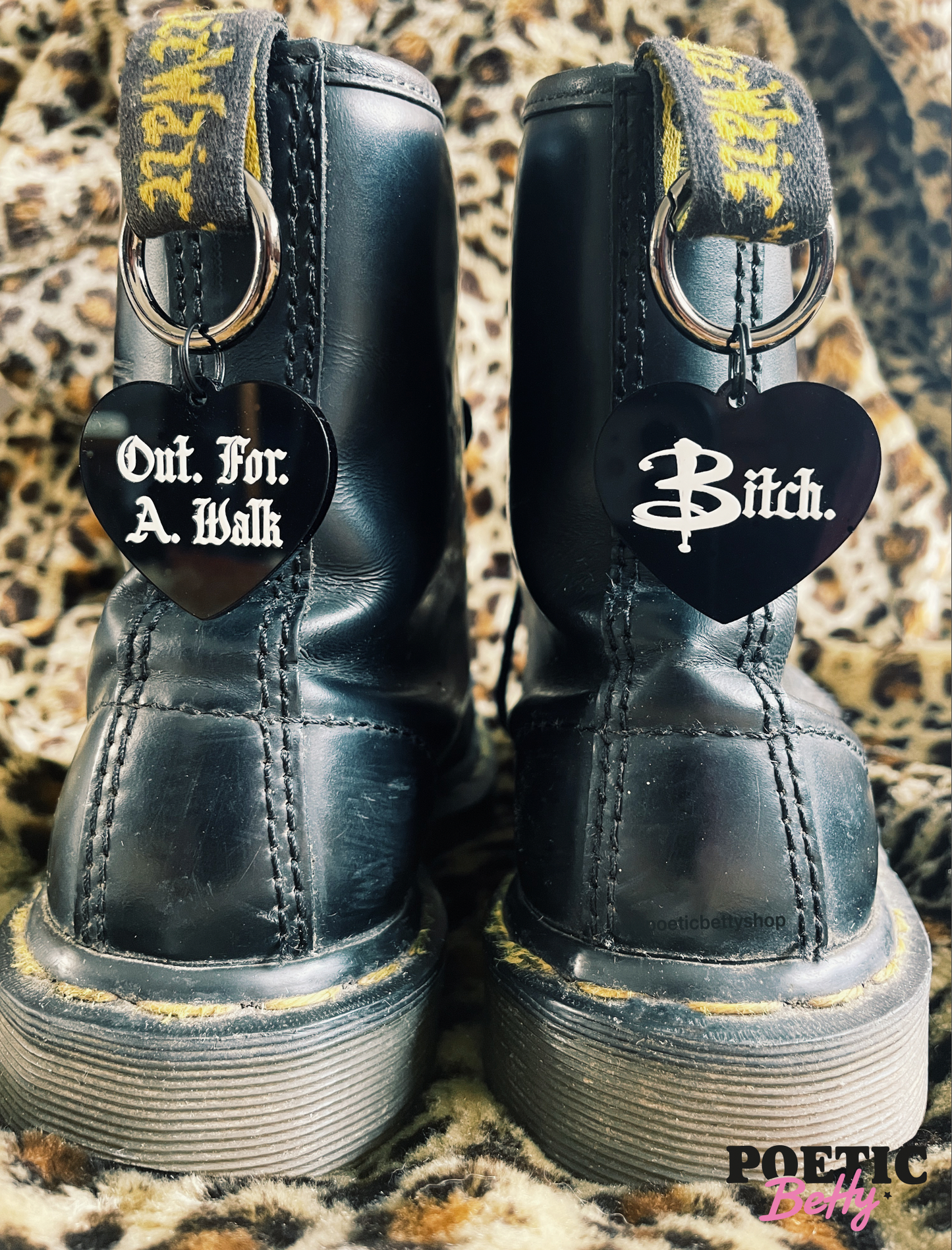 Spike Out For A Walk Buffy Inspired Boot Charms Acrylic Metal *Pre-Order*