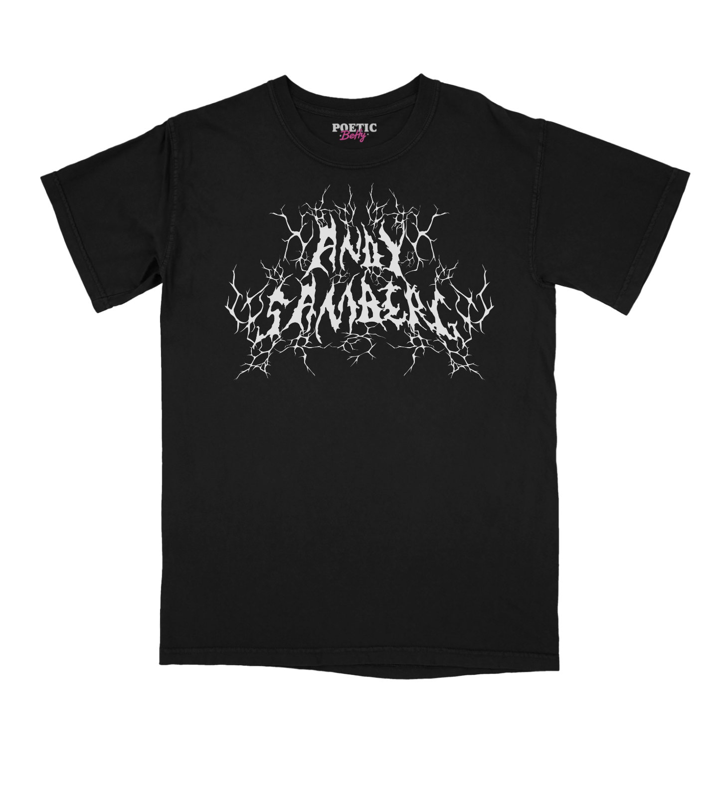 Andy Samberg Metalcore Death Metal Band SNL Inspired Poetic Betty T-Shirt