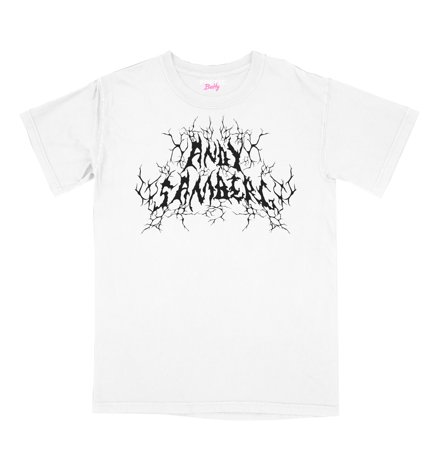 Andy Samberg Metalcore Death Metal Band SNL Inspired Poetic Betty T-Shirt