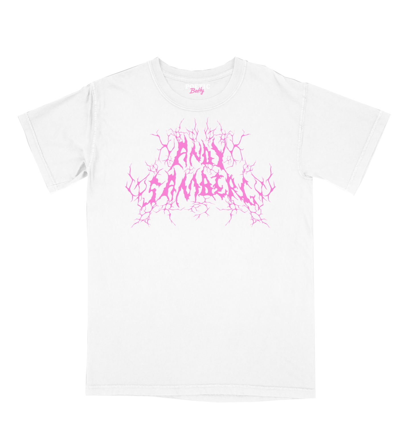Andy Samberg Metalcore Death Metal Band SNL Inspired Poetic Betty T-Shirt