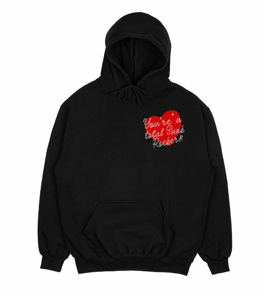 DIA Punk As F! Music Boyfriend Printed Black Hoodie
