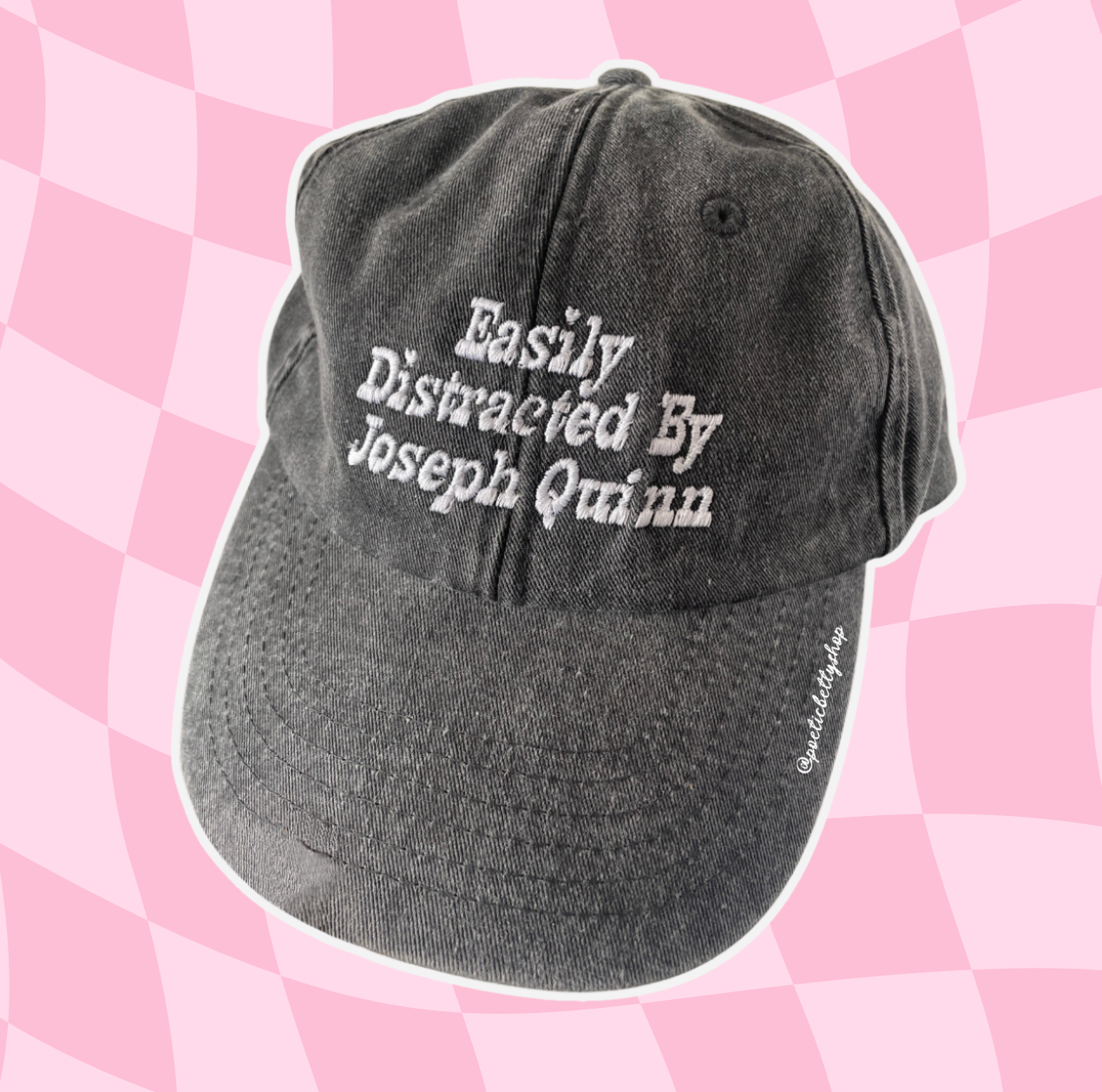 Easily Distracted By Joseph Quinn Vintage Embroidered Cap