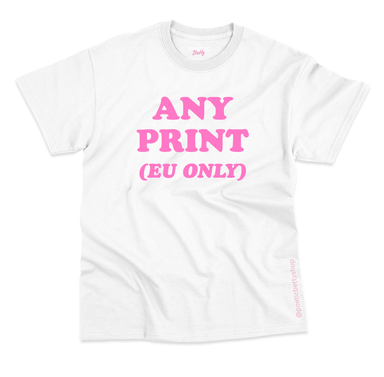 White Unisex 100% Cotton T-Shirt - For EU Customers Only