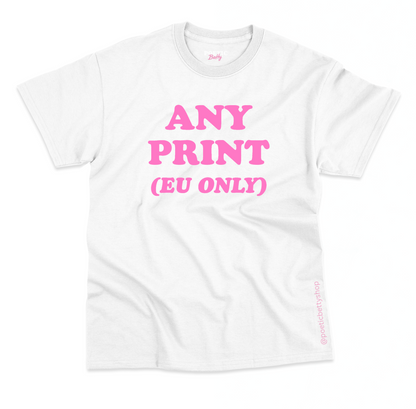 White Unisex 100% Cotton T-Shirt - For EU Customers Only