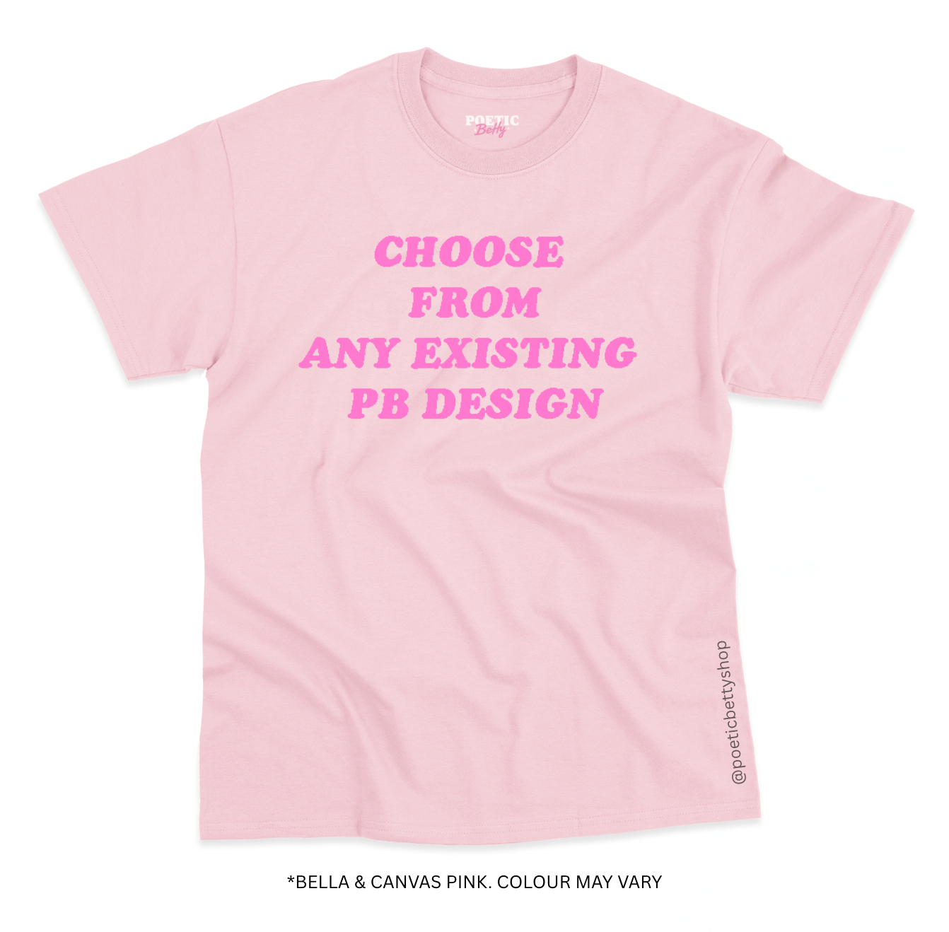 Pink Unisex 100% Cotton T-Shirt - For EU Customers Only