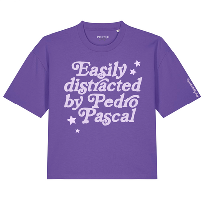 Easily Distracted by Pedro Pascal Boxy Unisex T-Shirt 100% Cotton