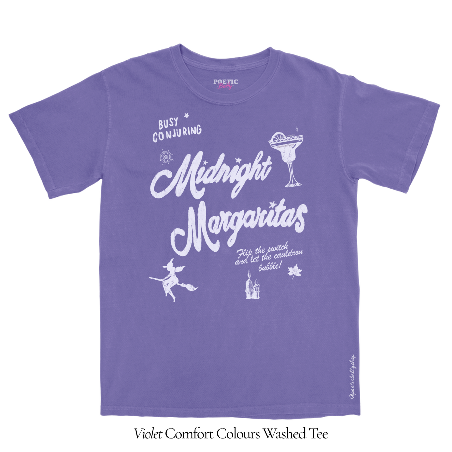 Midnight Margaritas Practical Magic Witches Spooky Vintage T-Shirt Unisex