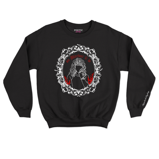 The Shire is burning, So Mordor It is Halloween Red Flames Crew Neck Sweatshirt