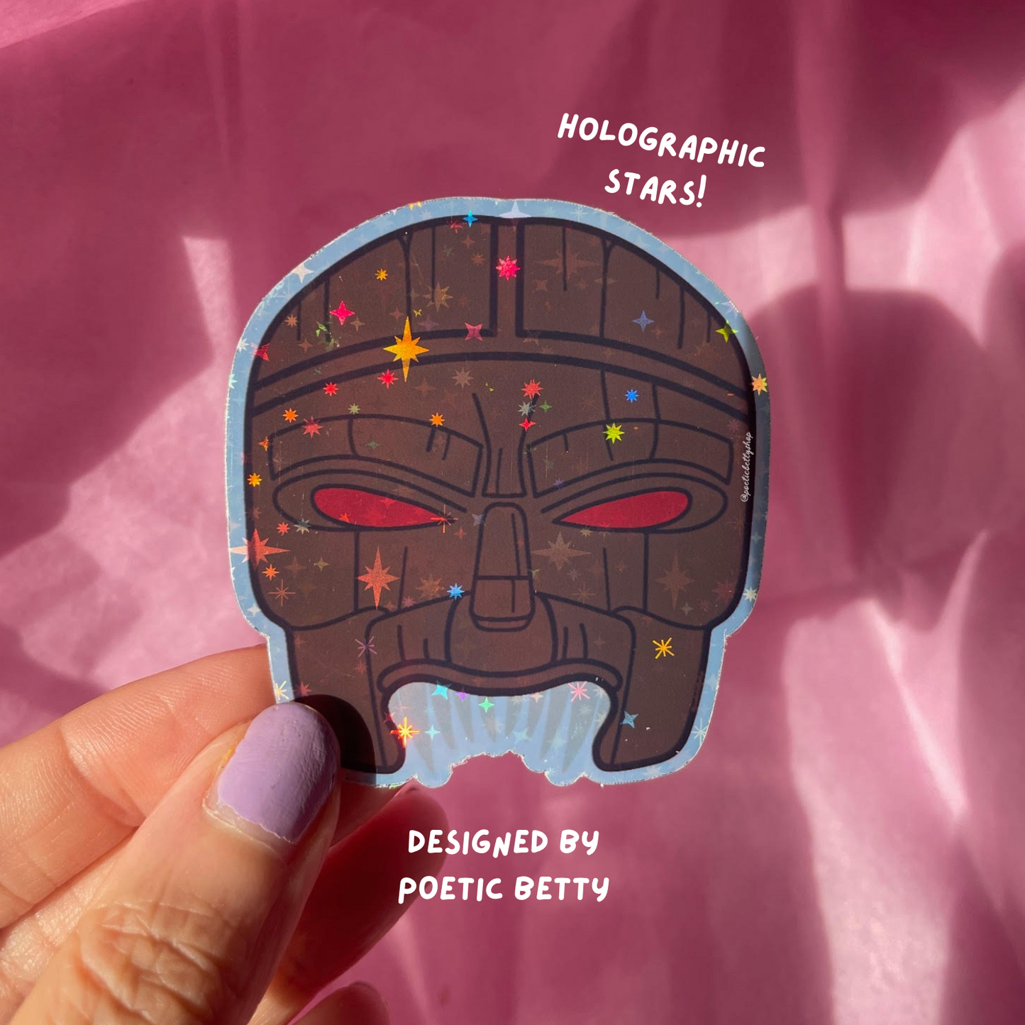 Retro Buffy Glossy Vinyl Holographic Sticker 5 Pack