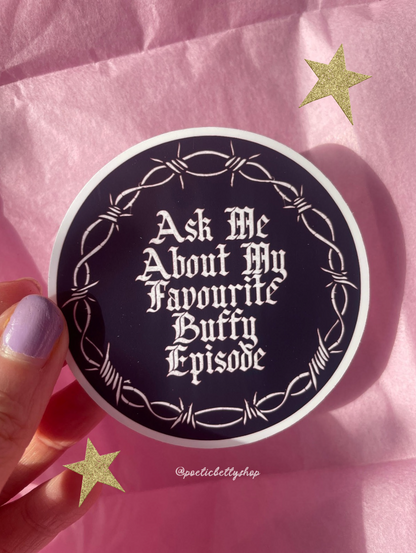 Retro Buffy Glossy Vinyl Holographic Sticker 5 Pack