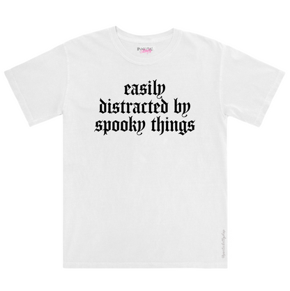 Easily Distracted By Spooky Things Halloween T-Shirt Black Unisex