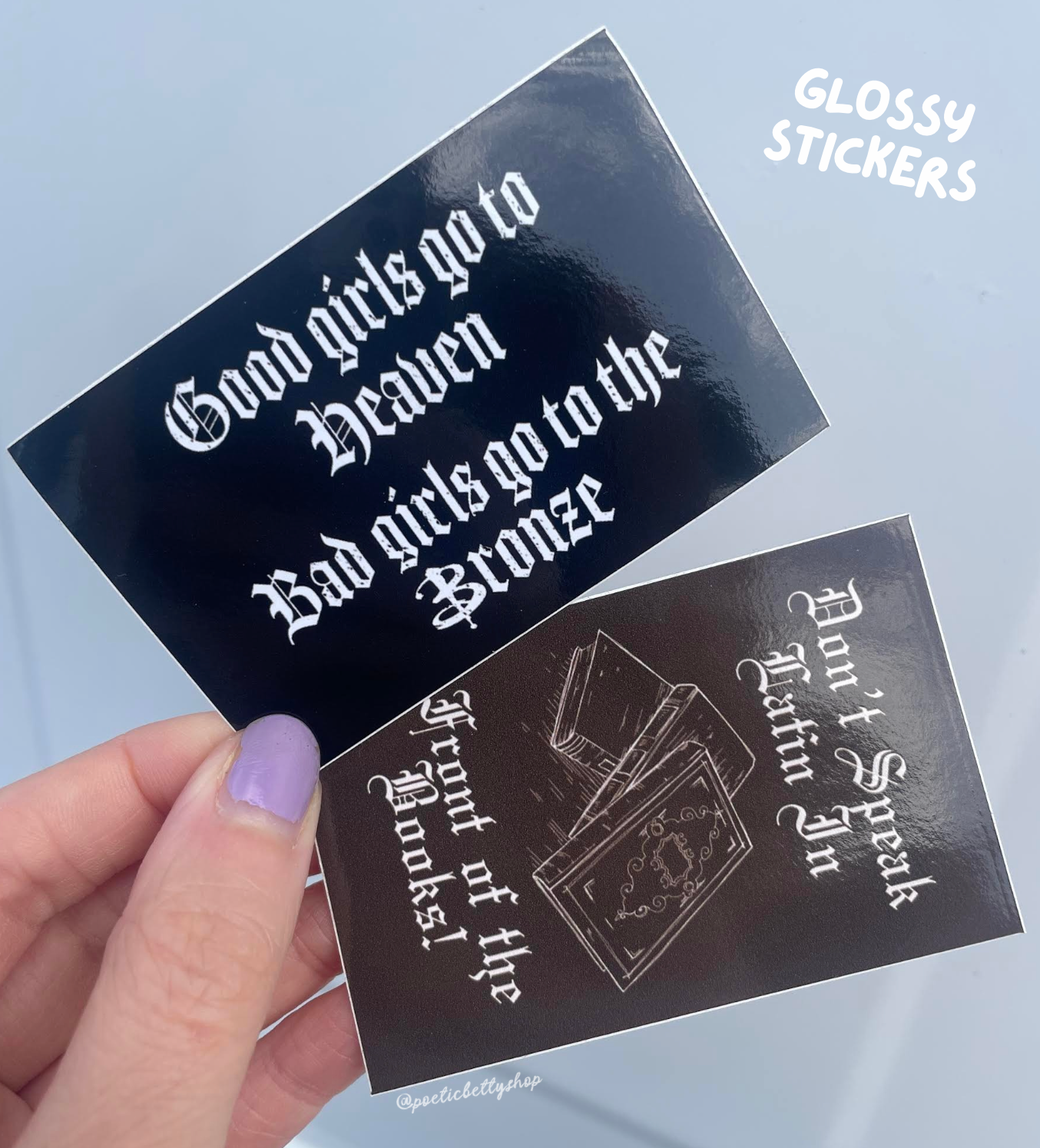 Retro Buffy Glossy Vinyl Holographic Sticker 5 Pack