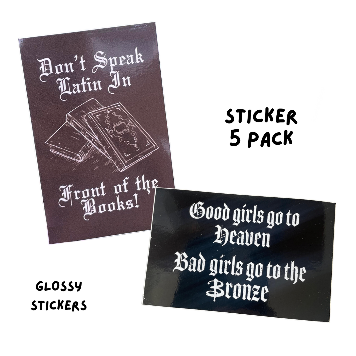 Retro Buffy Glossy Vinyl Holographic Sticker 5 Pack