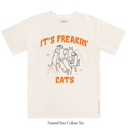 It's Freakin' Cats! Halloween Feline T-Shirt Black Unisex