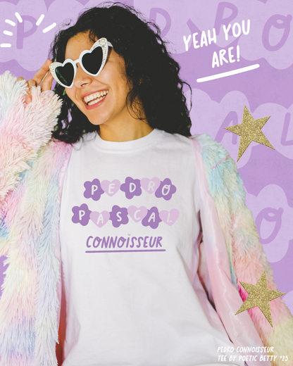 Pedro Pascal Connoisseur Multi Colour Graphic T-Shirt 100% Cotton