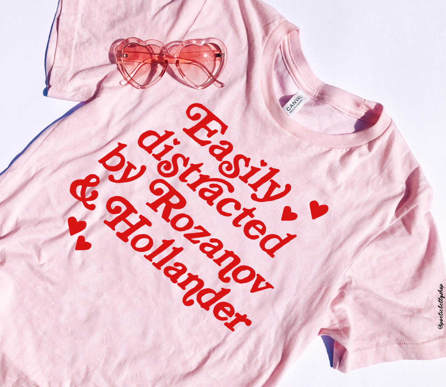 Easily Distracted By Rozanov and Hollander Rivalry T-Shirt 100% Cotton