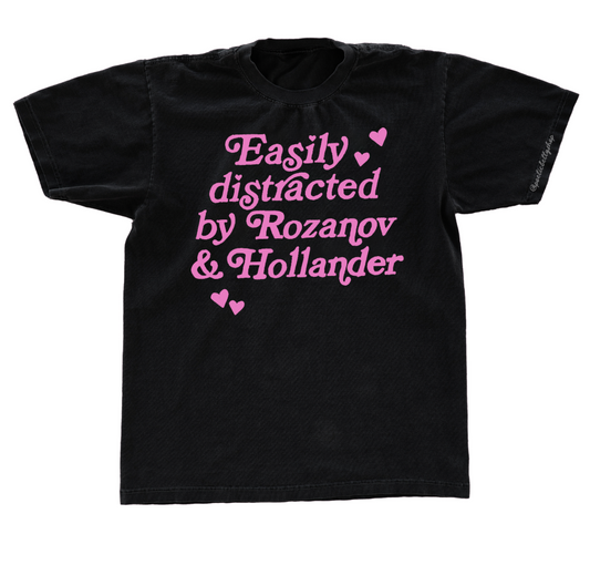 Easily Distracted By Rozanov and Hollander Rivalry T-Shirt 100% Cotton