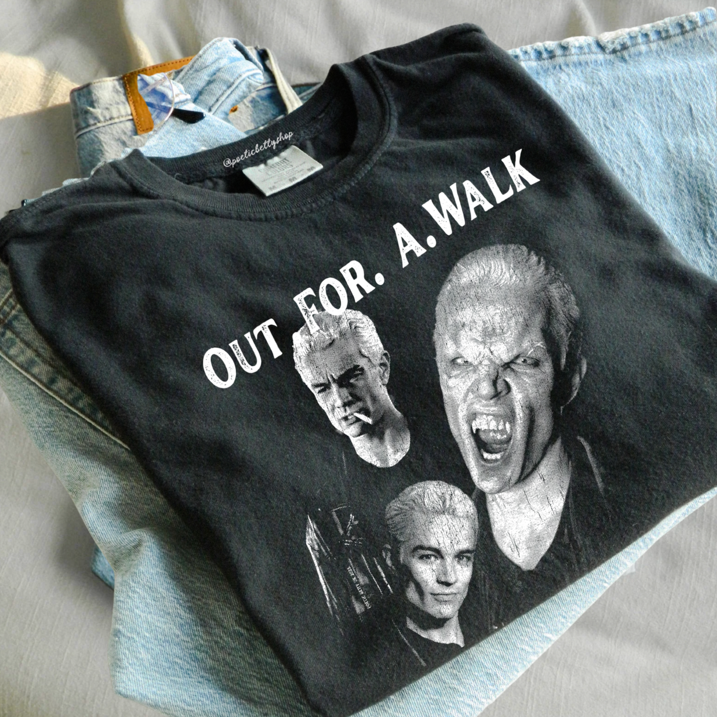 Spike Slayer Vintage 80s Inspired Out. For. A. Walk. Bitch Graphic Unisex T-Shirt