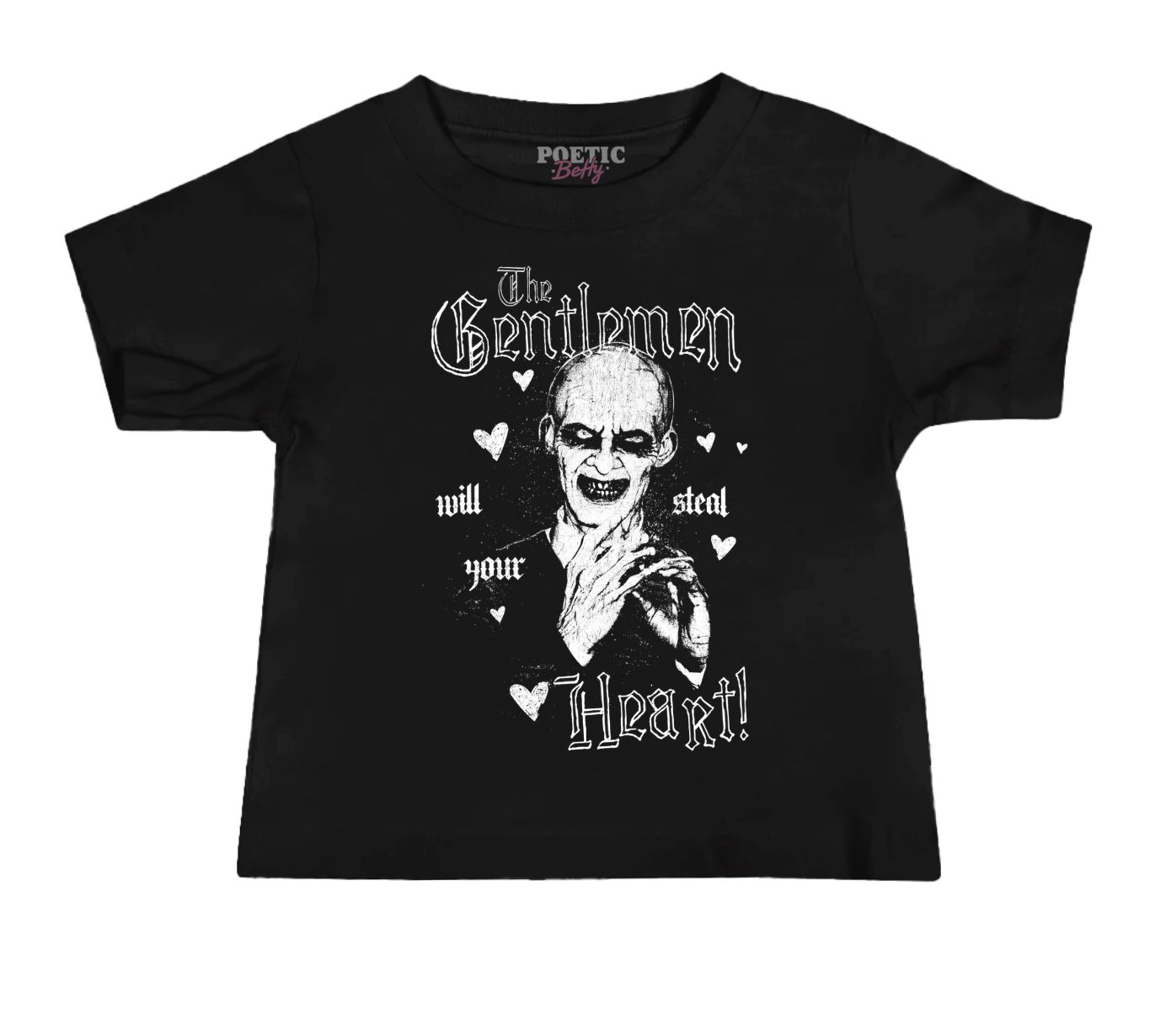 The Gentlemen Heart Stealers BTVS Hush Black 90s TV Monster Baby Tee