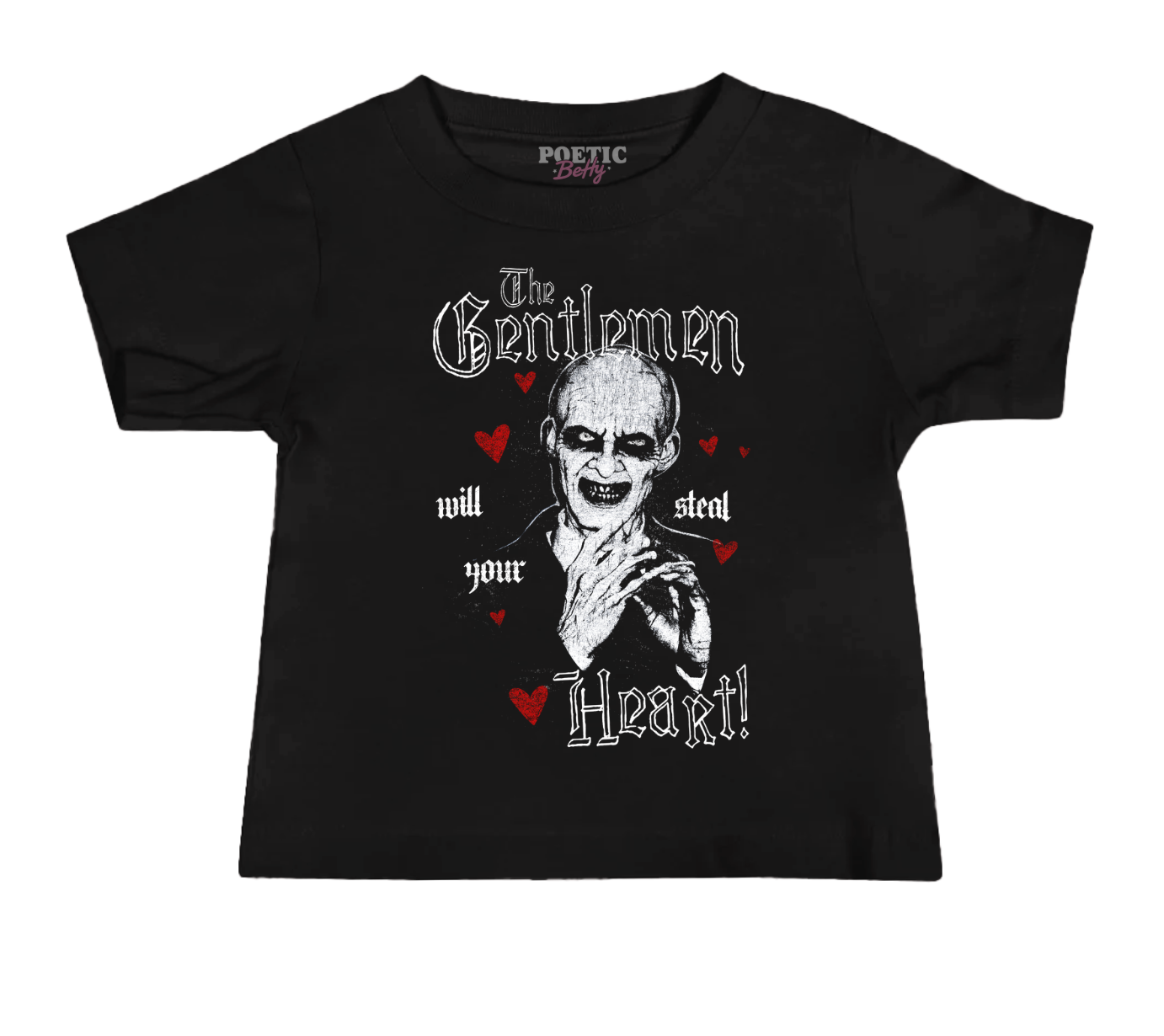 The Gentlemen Heart Stealers BTVS Hush Black 90s TV Monster Baby Tee