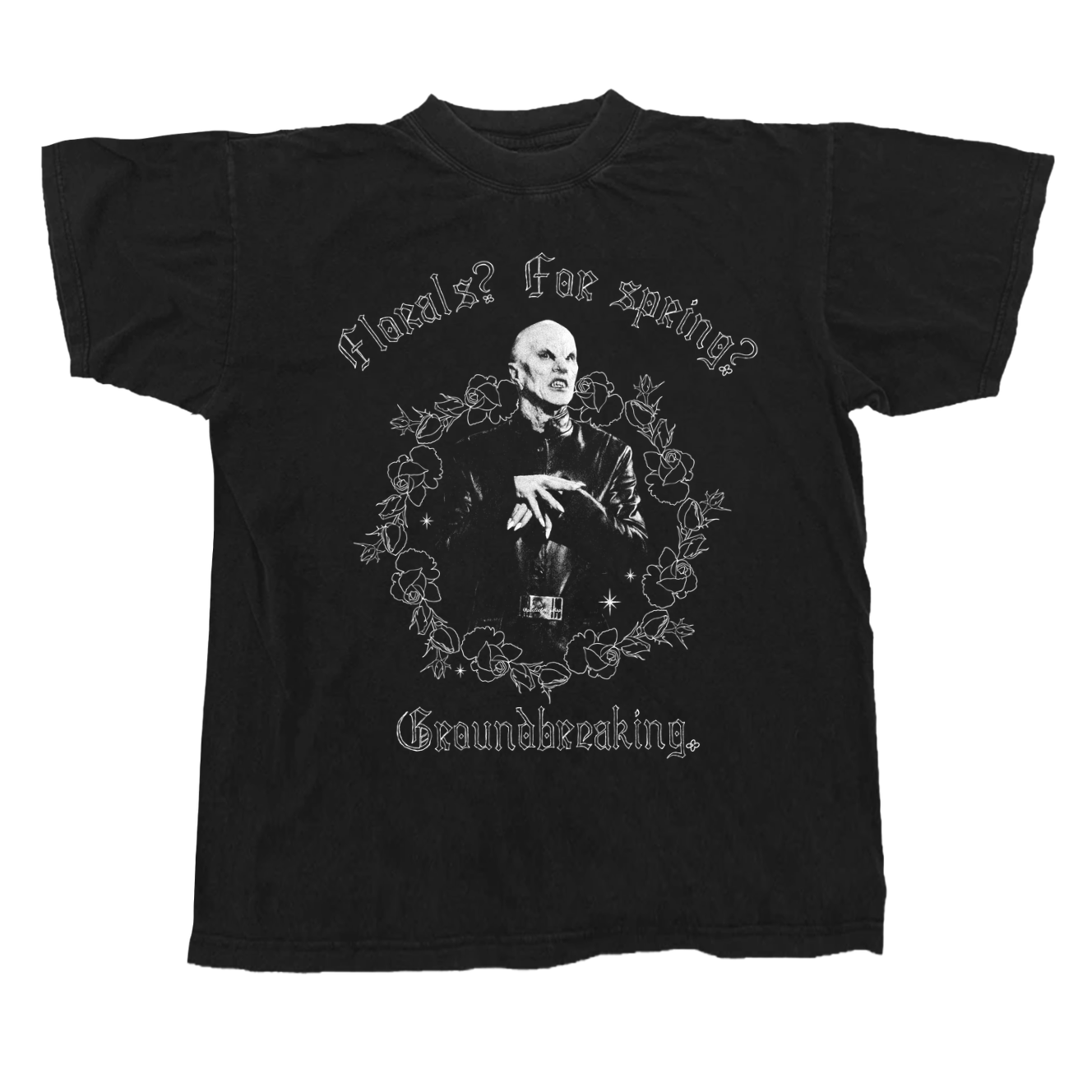 Florals For Spring? Groundbreaking Buffy The Master Black T-Shirt