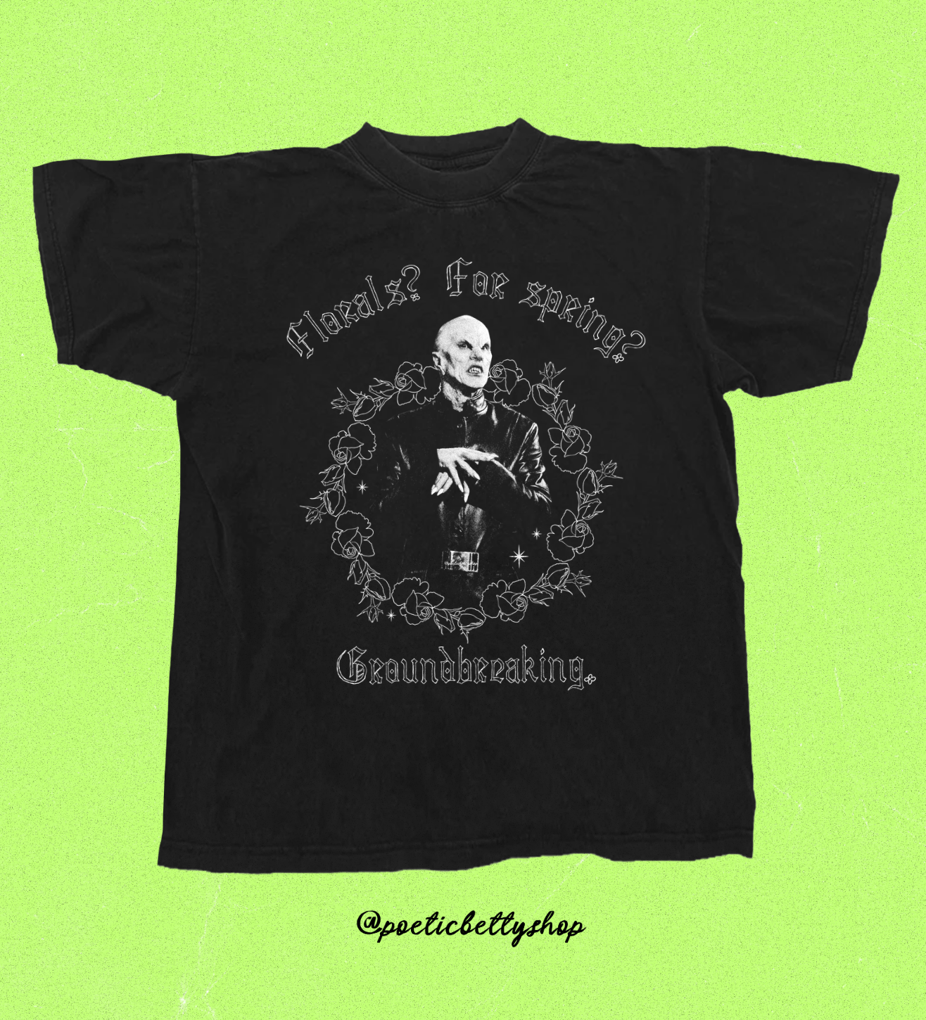 Florals For Spring? Groundbreaking Buffy The Master Black T-Shirt