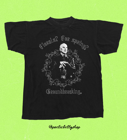Florals For Spring? Groundbreaking Buffy The Master Black T-Shirt