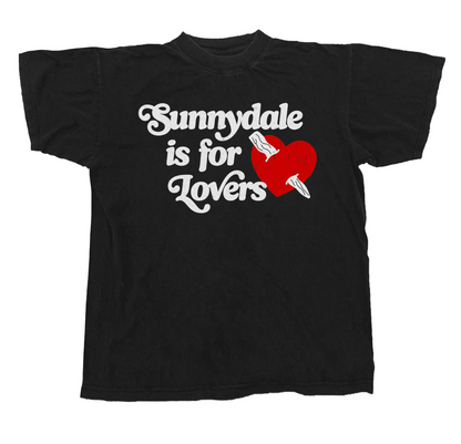 Sunnydale Is for Lovers Buffy Town Heart Black T-Shirt