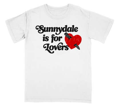 Sunnydale Is for Lovers Buffy Town Heart Black T-Shirt