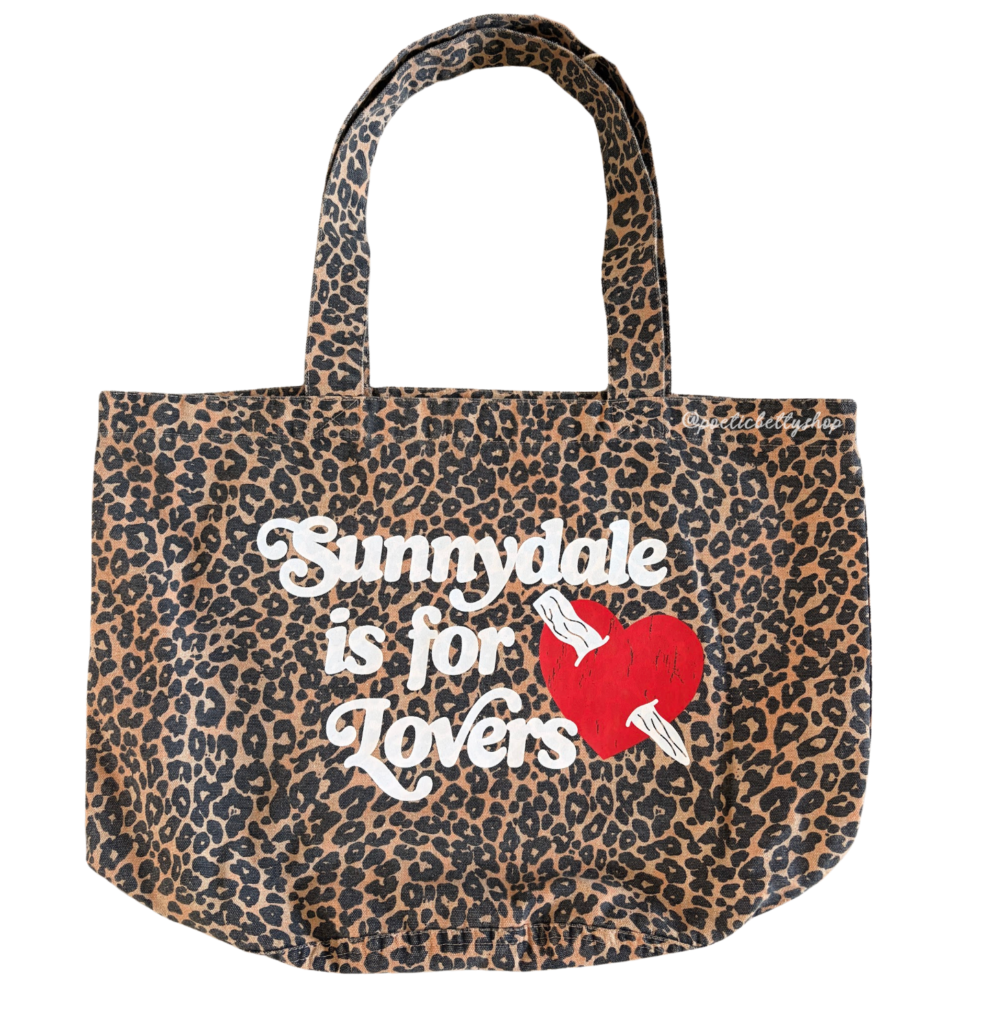 Sunnydale Is For Lovers Leopard Print Tote Bag Recycled 100% Cotton