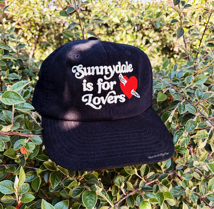 Sunnydale Is For Lovers Black Corduroy Embroidered Cap