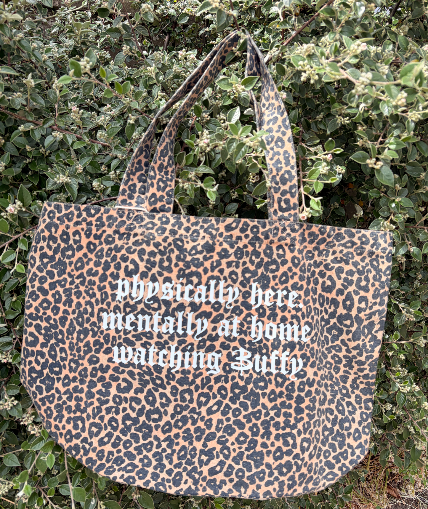 Mentally At Home Watching Buffy Print Tote Bag Recycled 100% Cotton